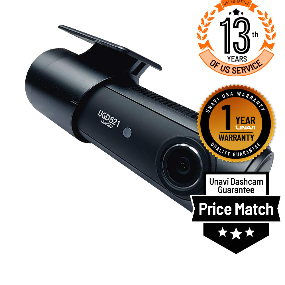 Infiniti Dedicated 1-CH Dash Cam | Unavi UGD521 | 2K QHD | Built-in Wi-Fi | GPS Compatible | 32 GB SD Card