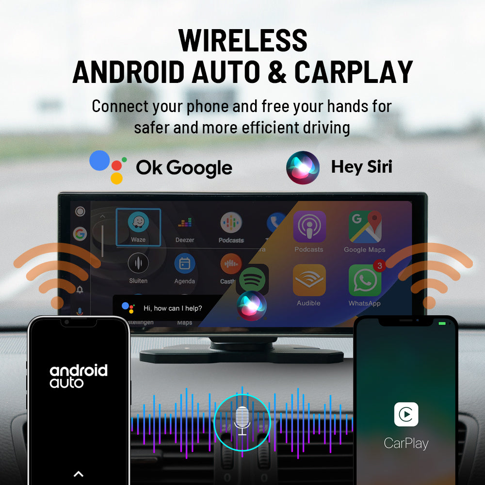 Wireless Portable On-dash CarPlay & Android Auto 11.26 inch FHD Car Stereo - "Unavi AnyWay Go U-8801"