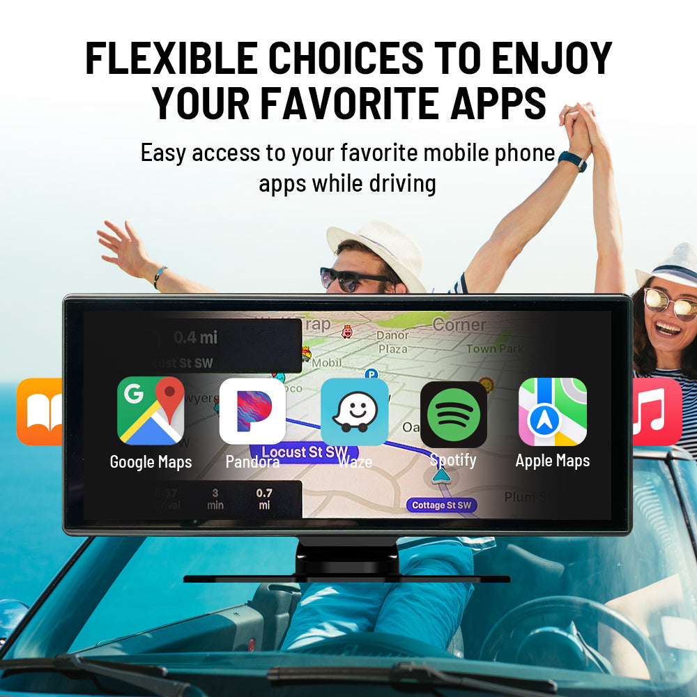 Wireless Portable On-dash CarPlay & Android Auto 11.26 inch FHD Car Stereo - "Unavi AnyWay Go U-8801"