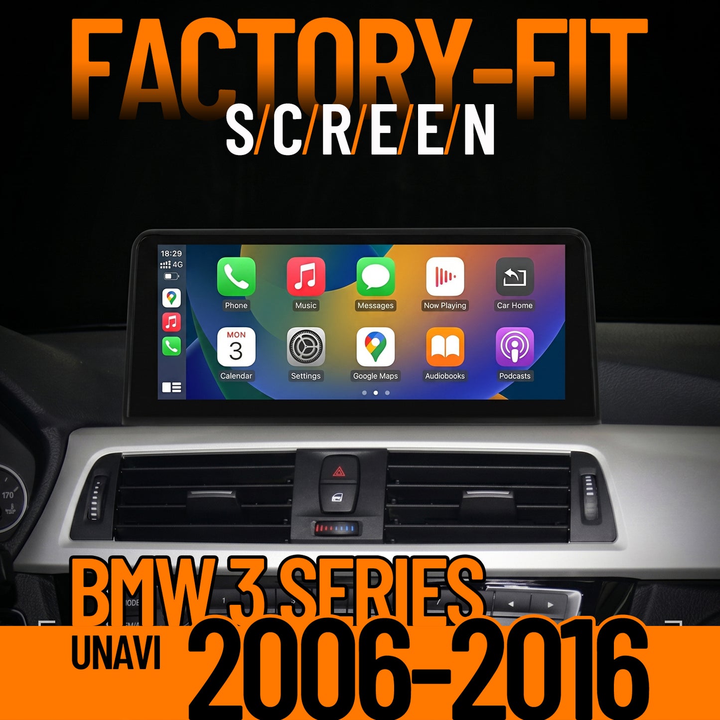 Screen upgrade for BMW 3 Series