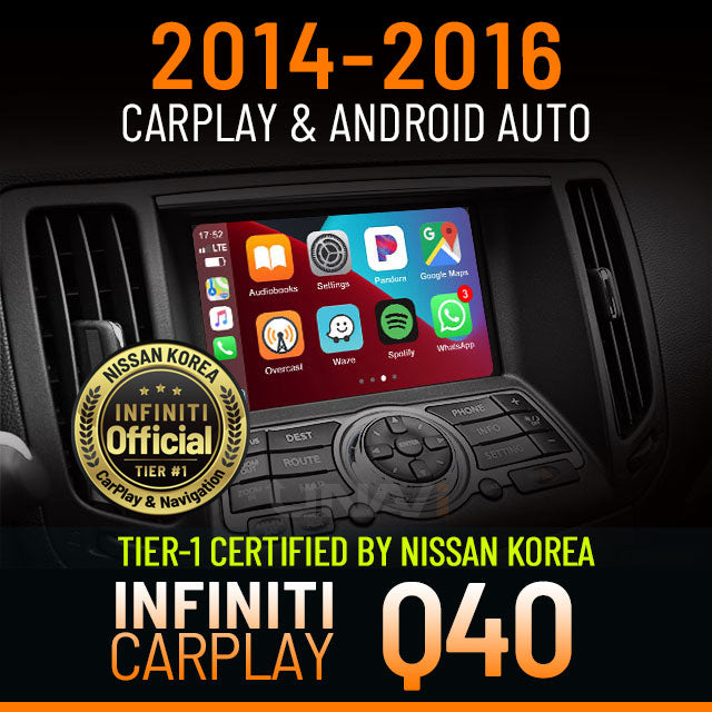 infiniti q40 wireless carplay & android auto retrofit installation by Unavi