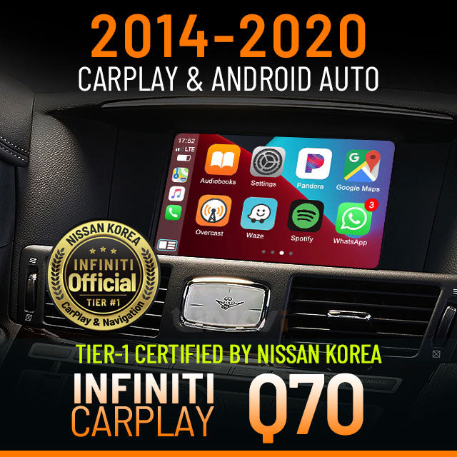 infiniti q70 wireless carplay & android auto retrofit installation by Unavi