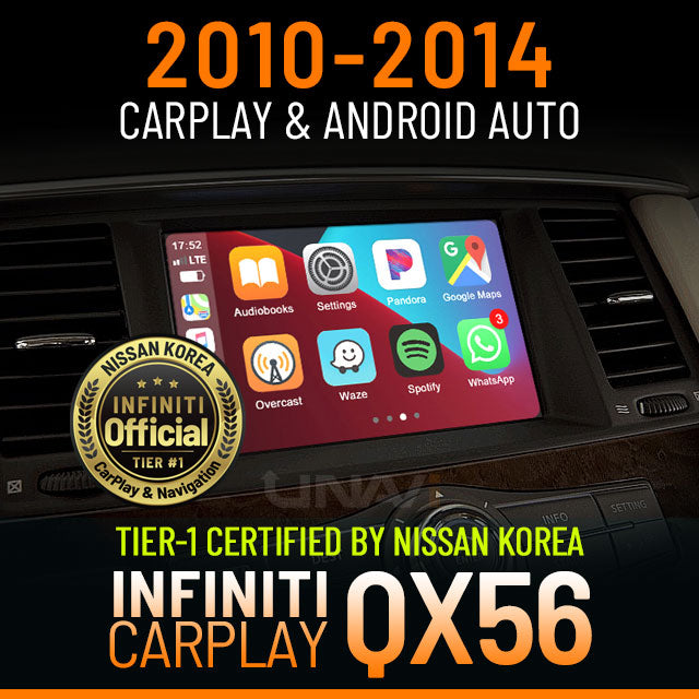 infiniti qx56 wireless carplay & android auto retrofit installation by Unavi