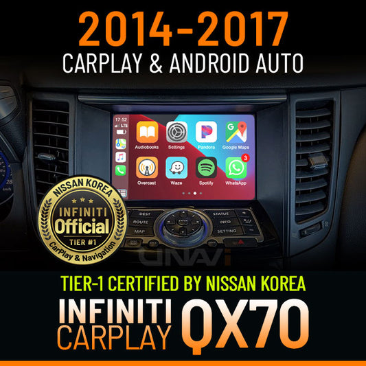 infiniti qx70 wireless carplay & android auto retrofit installation by Unavi