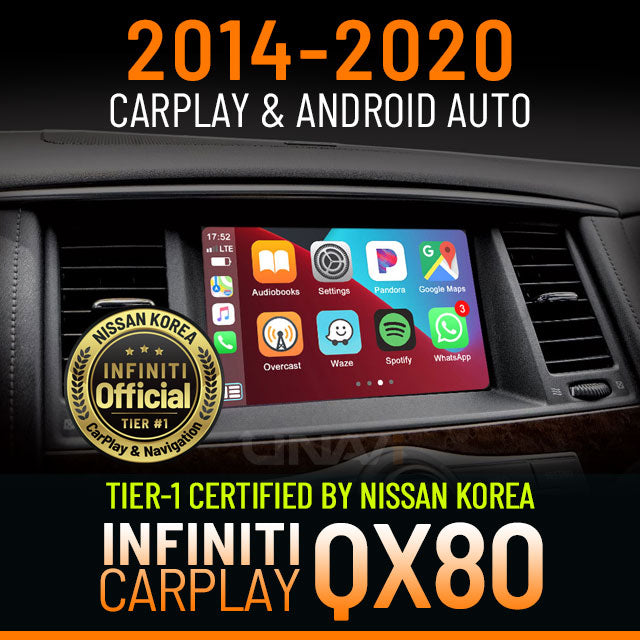 infiniti qx80 carplay android auto retrofit installation by Unavi