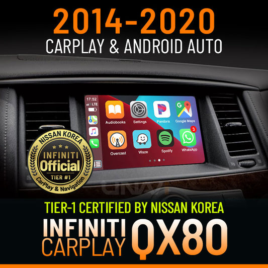 infiniti qx80 carplay android auto retrofit installation by Unavi