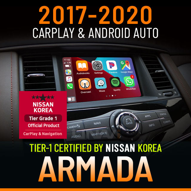 nissan armada wireless carplay & android auto retrofit installation by Unavi