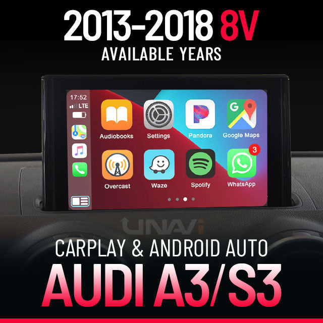 Audi A3 CarPlay Android Auto Retrofit provided by Unavi