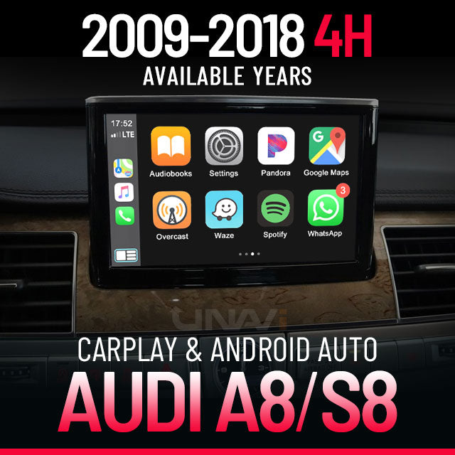 Audi A8 CarPlay & Android Auto Retrofit provide by Unavi