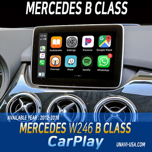 Memorial Day Sale | Apple CarPlay for 2012-2018 Mercedes Benz B Class | Wireless & Wired | CarPlay & Android Auto Upgrade Module / Adapter