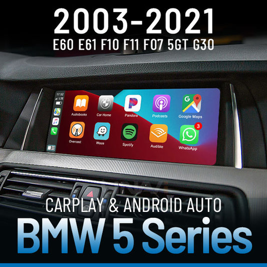 BMW 5 Series CarPlay Android Auto Retrofit Installation by Unavi