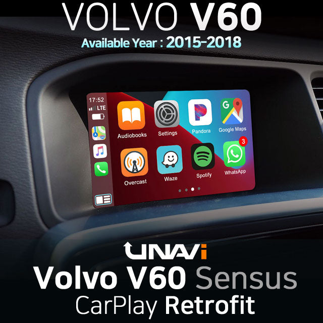 Mother's Day Sale: Apple CarPlay for 2015-2018 Volvo V60 | Wireless & Wired | CarPlay & Android Auto Upgrade Module / Adapter