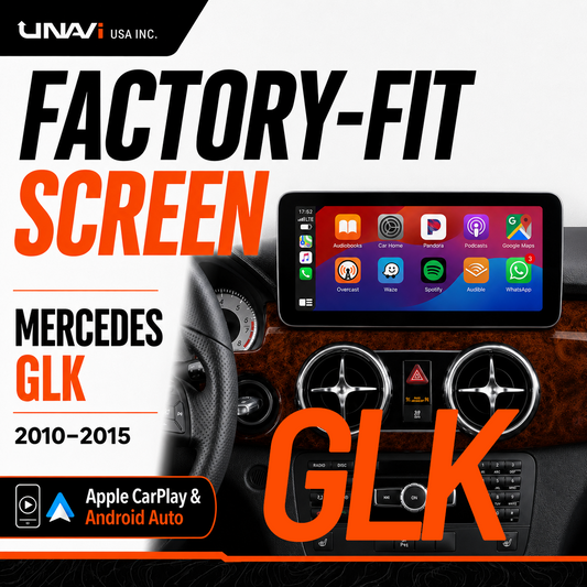 UNAVI Factory-Fit Screen for 2010–2015 Mercedes-Benz GLK | 12.3" Apple CarPlay & Android Auto - UNAVI USA, Inc.