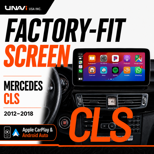 UNAVI Factory-Fit Screen for 2012–2018 Mercedes-Benz CLS | 12.3" Apple CarPlay & Android Auto - UNAVI USA, Inc.