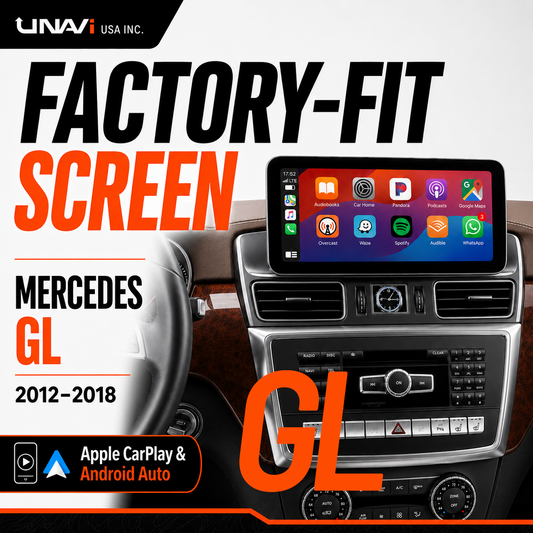 UNAVI Factory-Fit Screen for 2012–2018 Mercedes-Benz GL | 12.3" Apple CarPlay & Android Auto - UNAVI USA, Inc.