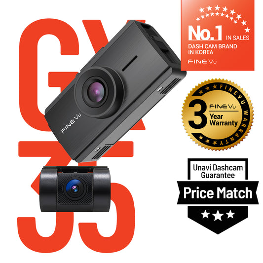 Unavi FineVu GX35 Dash Cam | Front & Rear | QHDxFHD | Super Compact Size with SONY Starvis 2 Sensor