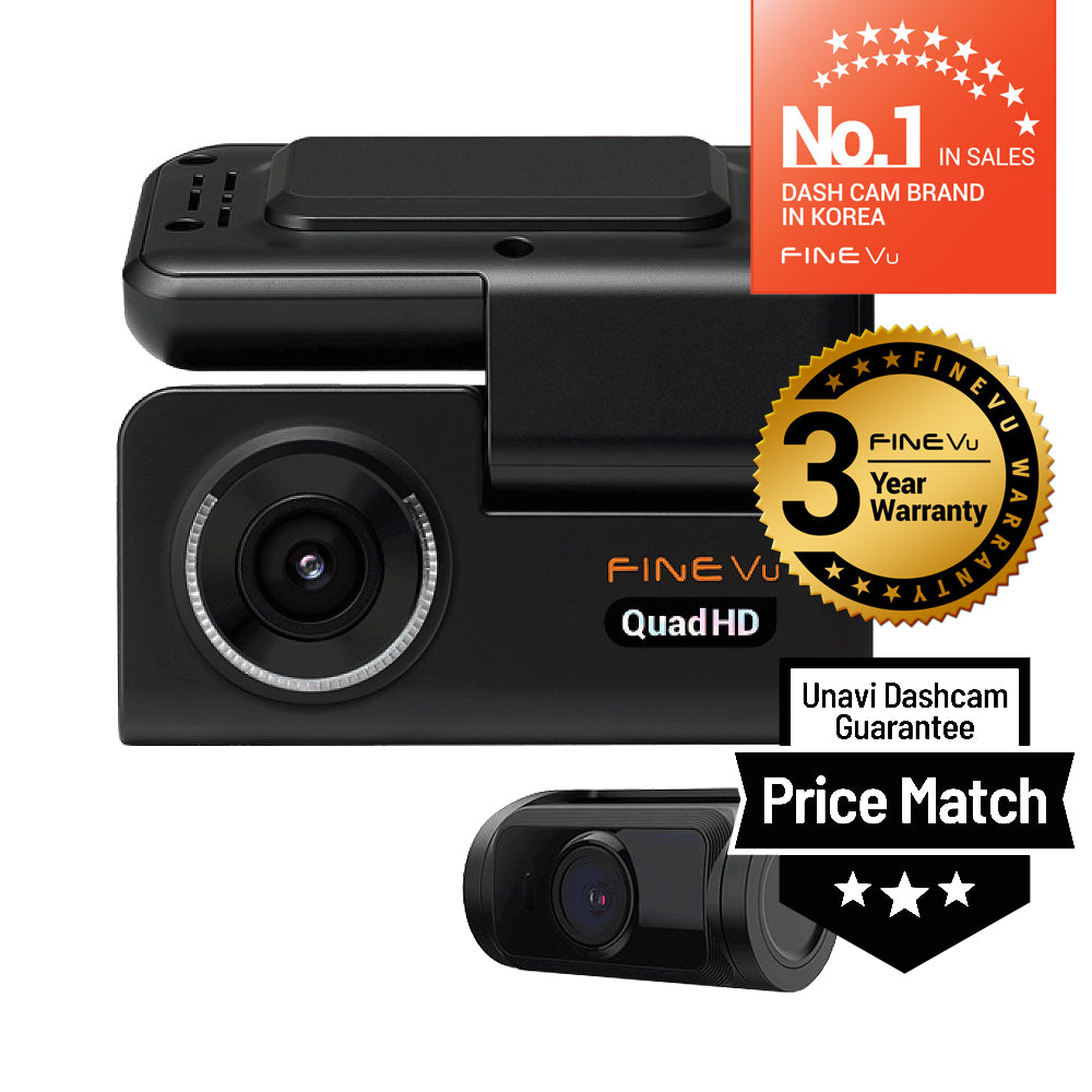 Easter Sale: Unavi FineVu GX300 | 2 Channel Dash Cam | 2K QHD | GPS & WiFi built-in | 32 GB SD Card