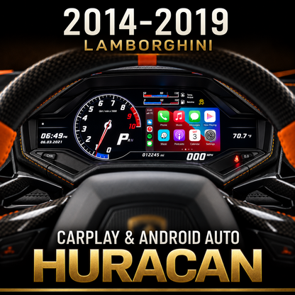 Wireless Apple CarPlay & Android Auto Retrofit for Lamborghini Huracan (2014-2019) | Retains OEM System