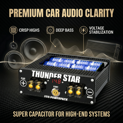 [Sale] Eco Power Cap Thunder Star Car Supercapacitor - Automotive Battery Stabilizer for Improved Engine Performance & Cold Start