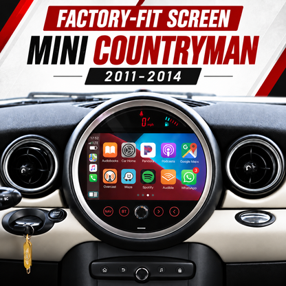 Unavi 9" Factory-Fit Screen for MINI Countryman & Cooper (2011-2023) | Wireless CarPlay & Android Auto | Linux HD Touchscreen