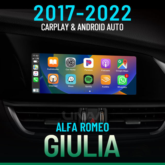 Black Friday Sale | Apple CarPlay for 2017-2022 Alfa Romeo Giulia | Wireless & Wired | CarPlay & Android Auto Upgrade Module / Adapter