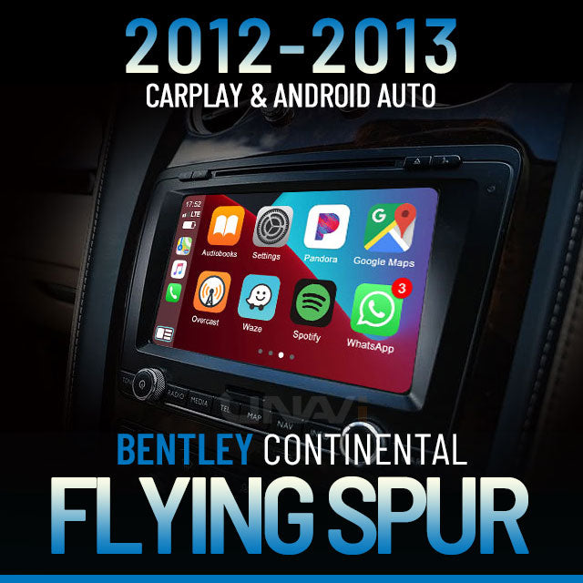 Black Friday Sale | Apple CarPlay for 2012-2013 Bentley Continental Flying Spur | Wireless & Wired | CarPlay & Android Auto Upgrade Module / Adapter