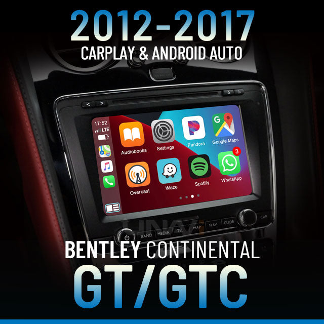 Black Friday Sale | Apple CarPlay for 2012-2017 Bentley Continental GT/GTC | Wireless & Wired | CarPlay & Android Auto Upgrade Module / Adapter