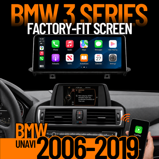 UNAVI Factory-Fit 12.3" Touch Screen Upgrade for 2006-2019 BMW 3 Series | Wireless Apple CarPlay & Android Auto (NBT) - UNAVI USA, Inc.