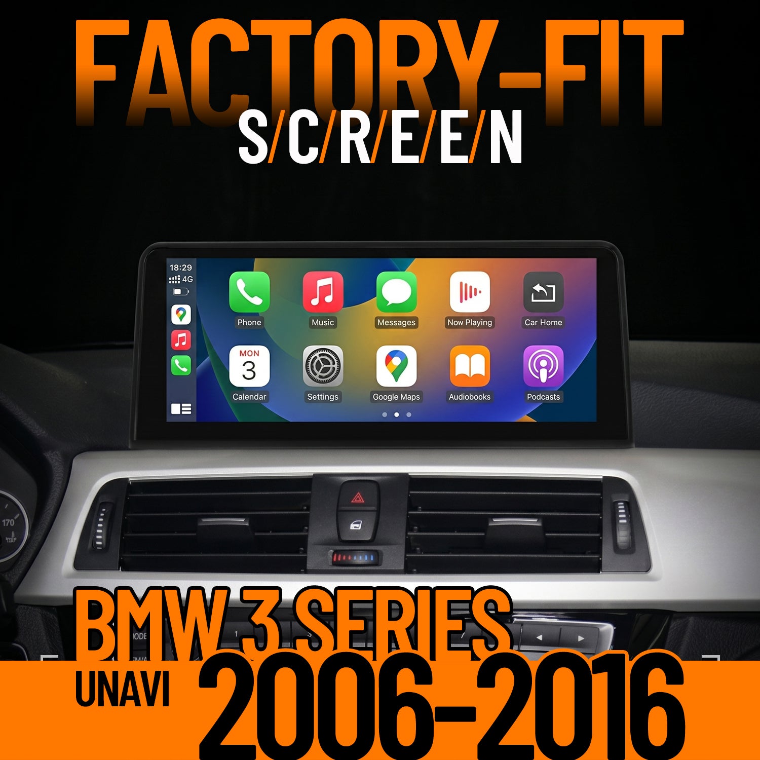 Screen upgrade for BMW 3 Series