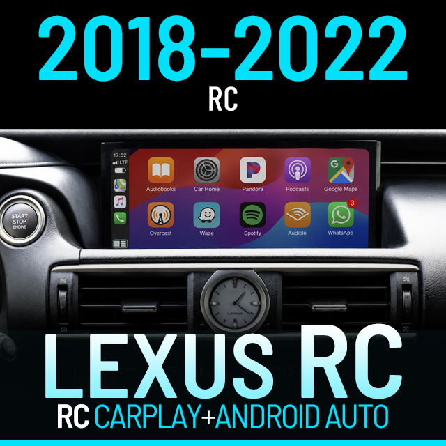 [Sale] Apple CarPlay for 2018-2022 LEXUS RC | Wireless & Wired | CarPlay & Android Auto Upgrade Module / Adapter