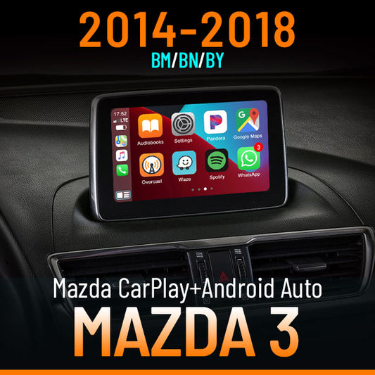 Christmas Sale: Apple CarPlay for 2014-2018 Mazda 3 | Wireless & Wired | CarPlay & Android Auto Upgrade Module / Adapter