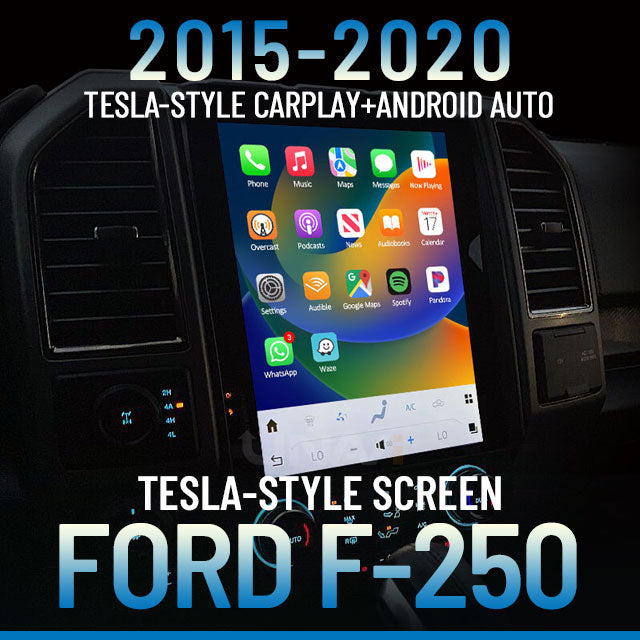 [Sale] Tesla-style Ford F250 CarPlay & Android Auto Screen 2015-2020 | Wireless & Wired System