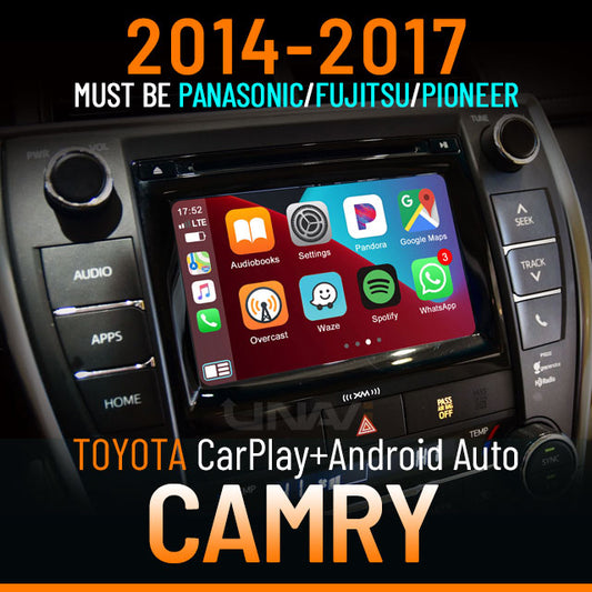 Labor Day Sale | Apple CarPlay for 2014-2017 Toyota Camry | Wireless & Wired | CarPlay & Android Auto Upgrade Module / Adapter