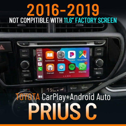 [Sale] Toyota Prius C (2016-2019) Apple CarPlay & Android Auto Upgrade Kit | Unavi USA