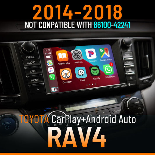 Labor Day Sale | Apple CarPlay for 2014-2018 Toyota RAV4 | Wireless & Wired | CarPlay & Android Auto Upgrade Module / Adapter