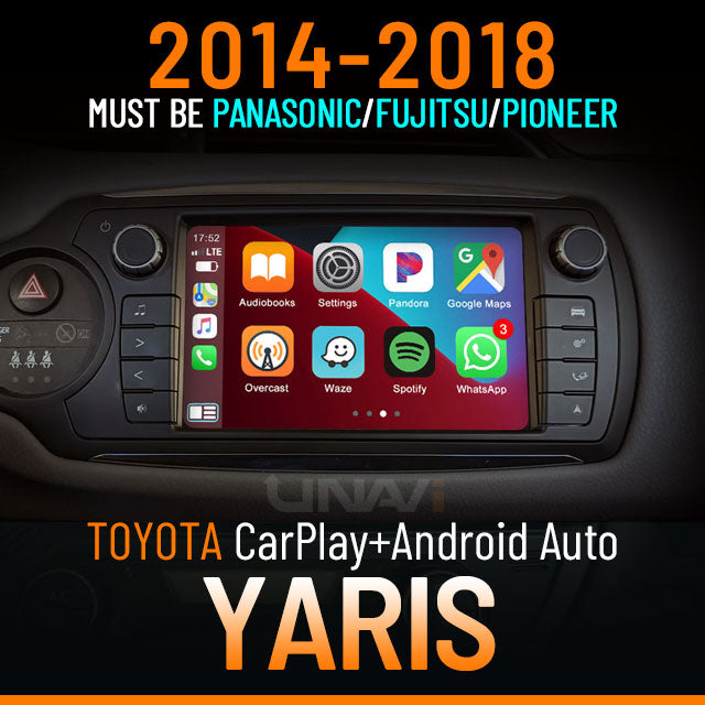 Autumn Sale | Apple CarPlay for 2014-2018 Toyota Yaris | Wireless & Wired | CarPlay & Android Auto Upgrade Module / Adapter