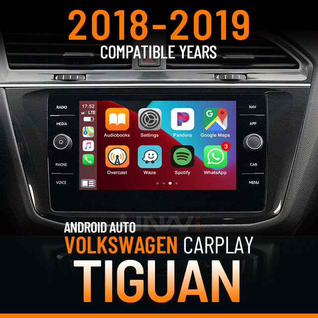 Halloween Sale: Apple CarPlay for 2018-2019 Volkswagen Tiguan | Wireless & Wired | CarPlay & Android Auto Upgrade Module / Adapter