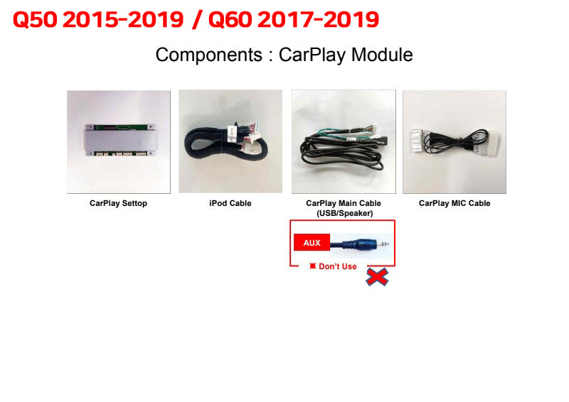 Memorial Day Sale | Apple CarPlay for INFINITI Q60 2014-2019 | Wired & Wireless | CarPlay & Android Auto Upgrade Module Update