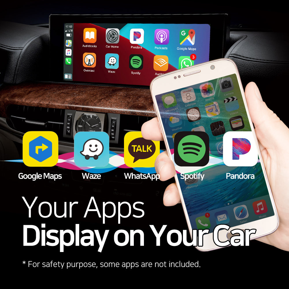 Mother's Day Sale: Apple CarPlay for 2016-2021 LEXUS LX | Wireless & Wired | CarPlay & Android Auto Upgrade Module / Adapter