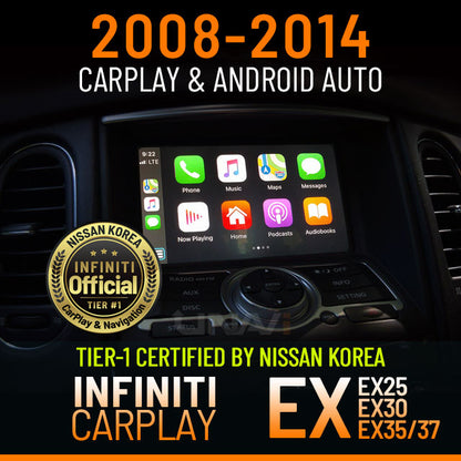 infiniti ex25 ex30 ex35 ex37 wireless carplay & android auto retrofit installation by Unavi