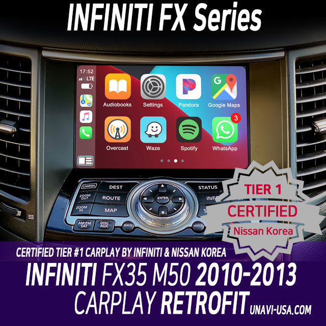Memorial Day Sale | Apple CarPlay for INFINITI FX35 FX37 FX50 2010-2013 | Wired & Wireless | CarPlay & Android Auto Update Module