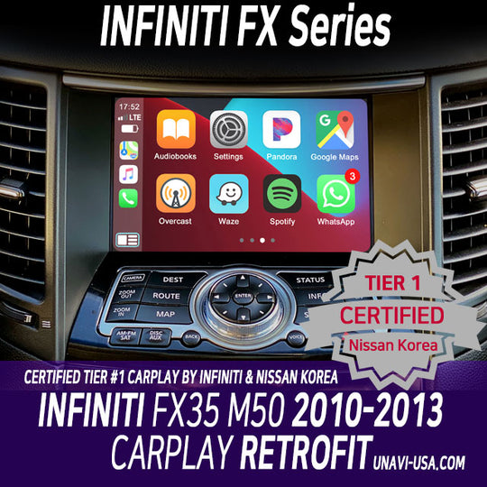 Indigenous Peoples' Day Sale : Apple CarPlay for INFINITI FX35 FX37 FX50 2010-2013 | Wired & Wireless | CarPlay & Android Auto Update Module