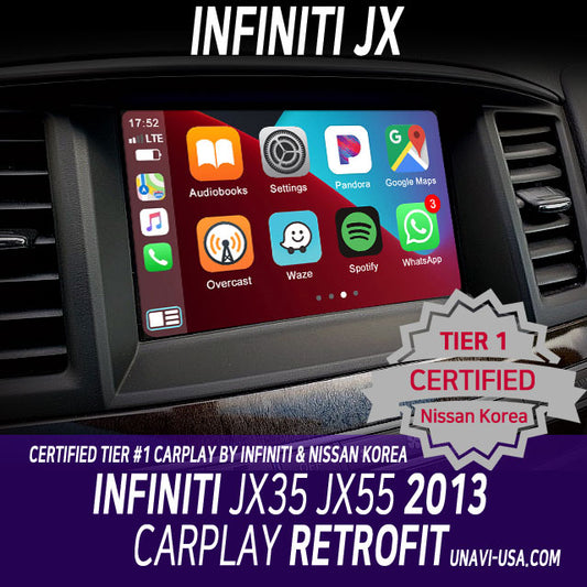 Columbus Day Sale : Apple CarPlay for INFINITI JX35 JX55 2013 | Wired & Wireless | CarPlay & Android Auto Update Module