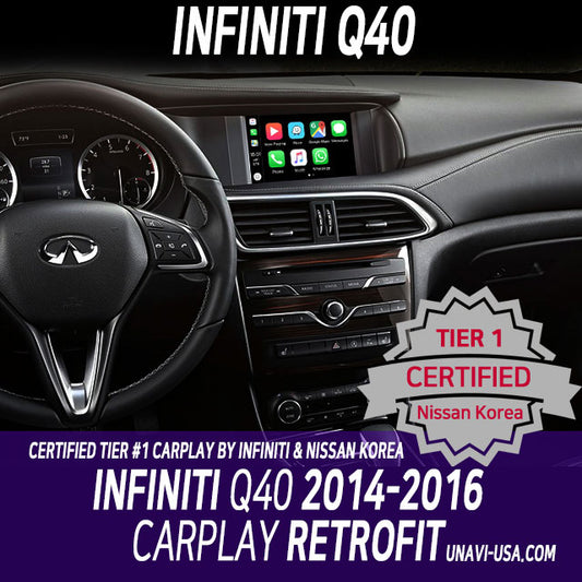 St.Patrick's Day Sale | Apple CarPlay for INFINITI Q40 2014-2016 | Wired & Wireless | CarPlay & Android Auto Module Update