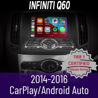 Indigenous Peoples' Day Sale : Apple CarPlay for INFINITI Q60 2014-2019 | Wired & Wireless | CarPlay & Android Auto Upgrade Module Update