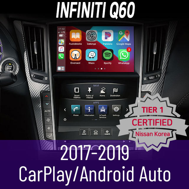 Columbus Day Sale : Apple CarPlay for INFINITI Q60 2014-2019 | Wired & Wireless | CarPlay & Android Auto Upgrade Module Update