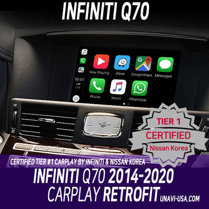 Columbus Day Sale : Apple CarPlay for INFINITI Q70 2014-2020 (Y51) | Wired & Wireless | CarPlay & Android Auto Update Module