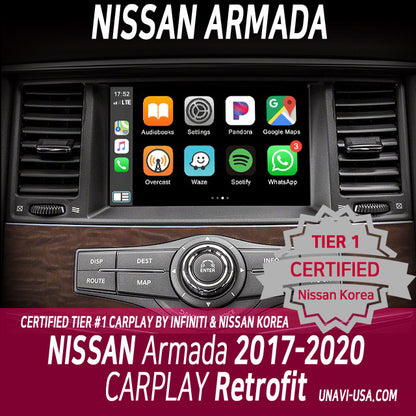 Columbus Day Sale : Apple CarPlay for Nissan Armada 2017-2020 | Wired & Wireless | CarPlay & Android Auto module upgrade
