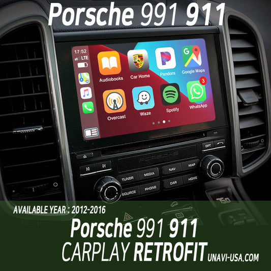 Presidents Day Sale : Apple CarPlay for Porsche 911 (997/991) 2009-2016 | Wireless & Wired | CarPlay & Android Auto module upgrade