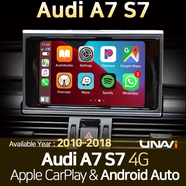 St.Patrick's Day Sale | Apple CarPlay for AUDI A7 & S7 2010-2018 | Wireless & Wired | CarPlay & Android Auto Module Update